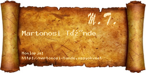 Martonosi Tünde névjegykártya