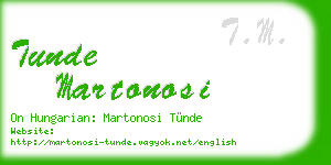 tunde martonosi business card