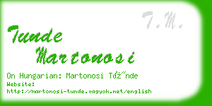 tunde martonosi business card